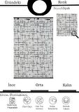 Çam Halı Bodrum BDR 121 Beyaz Özel Latex Kaymaz Tabanlı Kilim