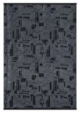 Çam Halı Bodrum BDR 115 Antrasit Özel Latex Kaymaz Tabanlı Kilim