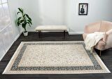 Çam Halı Jasmin EP002T Krem Lacivert Klasik Desen Salon Halısı