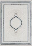 Çam Halı Crown FL001M Krem Lacivert Klasik Desen Salon Halısı