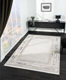 Çam Halı Crown FL003A Krem Gri Modern Desen Salon Halısı