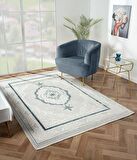 Çam Halı Nordic NX002A Lacivert Klasik Desen Salon Halısı