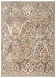 SOFIA SOF 02 CREAM GOLD Geleneksel El Dokuması Uşak Halı Desenlerine Sahip Vintage Eskitme Tarzı Salon Halısı Oturma Odası Halısı