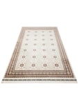 SATEEN AFGHAN SFG 03 BEİGE Afgan Desenlerine Sahip Hav Vermeyen Özel İplerle Dokunan Yıkanabilir ve Özel Kaymaz Tabanlı Sık Dokuma Makine Halısı