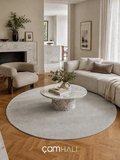 Eko Halı ZEN 01 GREY DAİRE Hav Toz Vermez Yumuşak Dokulu Salon Halısı Oturma Odası Halısı Yatak Odası Halısı Çocuk Odası Halısı Koridor Halısı Mutfak Halısı Modern Makine Halısı