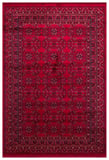 Eko Halı HERAT HER 04 RED Afgan Desenli Viskon Sıkı Dokuma Kaymaz Tabanlı İnce Makine Halısı