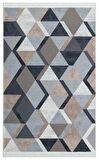 Eko Halı Arya Ar 10 Beıge Black Yıkanabilir Çift Taraflı Modern Desenli Dokuma Kilim