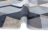 Eko Halı Arya Ar 10 Beıge Black Yıkanabilir Çift Taraflı Modern Desenli Dokuma Kilim