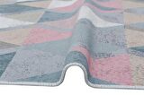 Eko Halı Arya Ar 10 Blue Pınk Yıkanabilir Çift Taraflı Modern Desenli Dokuma Kilim