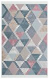 Eko Halı Arya Ar 10 Blue Pınk Yıkanabilir Çift Taraflı Modern Desenli Dokuma Kilim