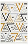 Eko Halı Arya Ar 18 Yellow Grey Yıkanabilir Çift Taraflı Modern Desenli Dokuma Kilim