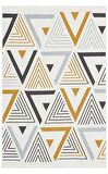 Eko Halı Arya Ar 18 Yellow Grey Yıkanabilir Çift Taraflı Modern Desenli Dokuma Kilim