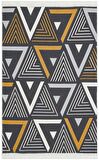 Eko Halı Arya Ar 18 Yellow Grey Yıkanabilir Çift Taraflı Modern Desenli Dokuma Kilim