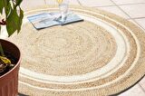Eko Halı Juno Ech 01R Natural Whıte El Dokuma Naturel Jüt Hasır Halı