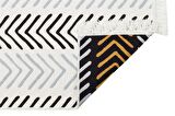 Eko Halı Arya Ar 19 Whıte Black Yıkanabilir Çift Taraflı Modern Desenli Dokuma Kilim