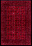 Çam Halı Gloria TD410 Bordo Afgan Desen Dokuma Saçaklı Kilim