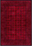 Çam Halı Gloria TD410 Bordo Afgan Desen Dokuma Saçaklı Kilim