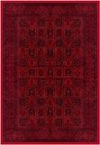 Çam Halı Gloria TD720 Bordo Afgan Desen Dokuma Saçaklı Kilim