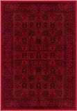 Çam Halı Gloria TD720 Bordo Afgan Desen Dokuma Saçaklı Kilim