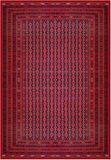 Çam Halı Gloria TD754 Bordo Afgan Desen Dokuma Saçaklı Kilim