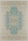 Çam Halı Gloria TD752 Mavi Klasik Desen Dokuma Saçaklı Kilim
