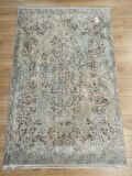 Çam Halı Gloria TD116 Bej Vintage Eskitme Desen Dokuma Saçaklı Kilim
