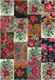 Çam Halı Gloria TD76602 Multi Karabağ Patchwork Desen Dokuma Saçaklı Kilim
