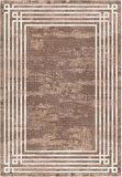 Çam Halı Gloria TD95401 Kahverengi Art Deco Modern Desen Dokuma Saçaklı Kilim
