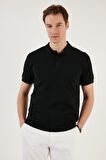 Erkek Slim Fit Serin Tutan Polo Yaka Düğmeli T-shirt -D7087
