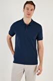 Erkek Slim Fit Serin Tutan Polo Yaka Düğmeli T-shirt -D7087