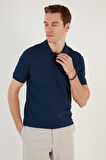 Erkek Slim Fit Serin Tutan Polo Yaka Düğmeli T-shirt -D7087