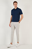 Erkek Slim Fit Serin Tutan Polo Yaka Düğmeli T-shirt -D7087