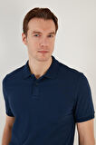 Erkek Slim Fit Serin Tutan Polo Yaka Düğmeli T-shirt -D7087