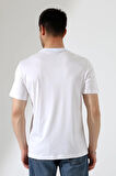 Bisiklet Yaka Kısa Kol, Baskılı T-shirt