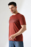 Sıfır Yaka Baskılı Erkek T-shirt