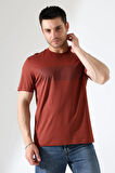 Sıfır Yaka Baskılı Erkek T-shirt