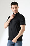 Erkek Çıt Çıt Detaylı Pamuklu Polo Yaka T-shirt