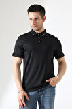 Erkek Çıt Çıt Detaylı Pamuklu Polo Yaka T-shirt