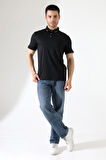 Erkek Çıt Çıt Detaylı Pamuklu Polo Yaka T-shirt