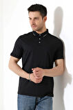 Erkek Çıt Çıt Detaylı Pamuklu Polo Yaka T-shirt