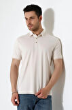 Erkek Çıt Çıt Detaylı Pamuklu Polo Yaka T-shirt