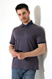 Erkek Çıt Çıt Detaylı Pamuklu Polo Yaka T-shirt