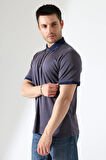 Erkek Çıt Çıt Detaylı Pamuklu Polo Yaka T-shirt