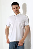 Erkek Çıt Çıt Detaylı Pamuklu Polo Yaka T-shirt