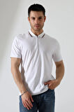 Erkek Polo Yaka Düz Renk Pamuklu Triko kısa kol T-shirt
