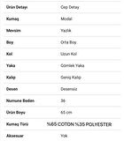 Tek Cep Modal Oversize Kadın Gömlek