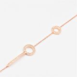 Pırlanta Montür Tasarım Rose Gold Işıltılı Oval Gümüş Bileklik