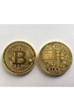 Plus 3 Adet Altın Bitcoin Madeni Hatıra Parası Hediyelik
