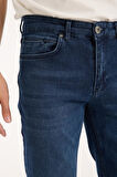 Erkek Kot Pantolon Jean Regular Fit Pamuklu Esnek Straight Leg Denim - %98 Pamuk 52 Lycra