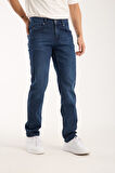 Erkek Regular Fit Likralı Esnek Kot Pantolon - %98 Pamuk %2 Lycra